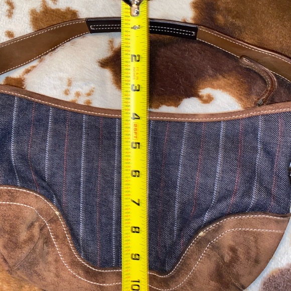 New Suede/Denim Coach Bag - Picture 2 of 12